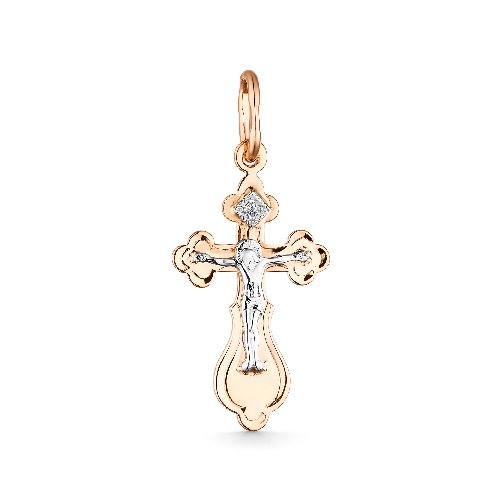 Крест с бриллиантом 3206-100