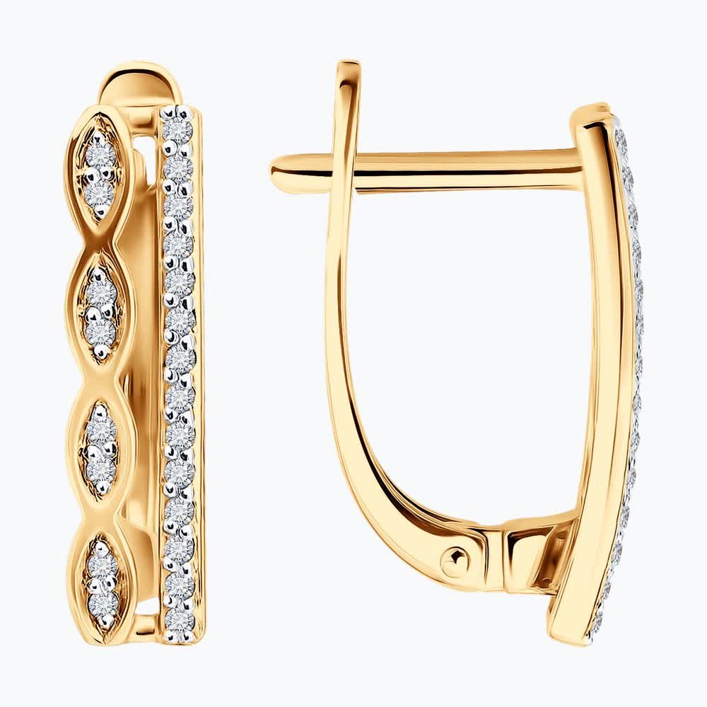 Серьги с бриллиантами 51-220-00489-1 №25 11