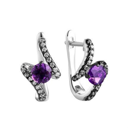 Серьги CZ-E00935-X-W-Pur-X-W