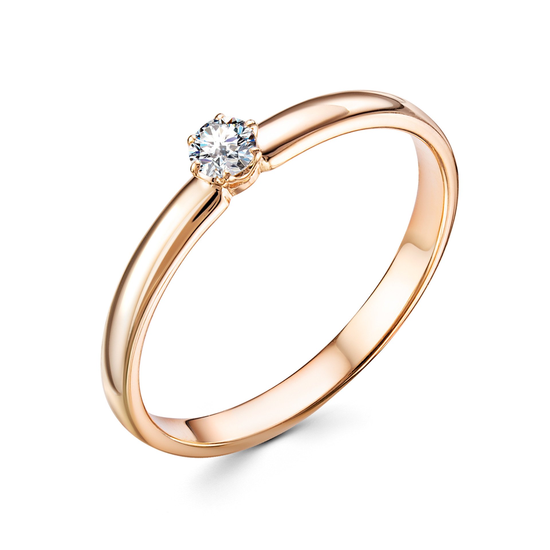 Кольцо с бриллиантом 12424-100