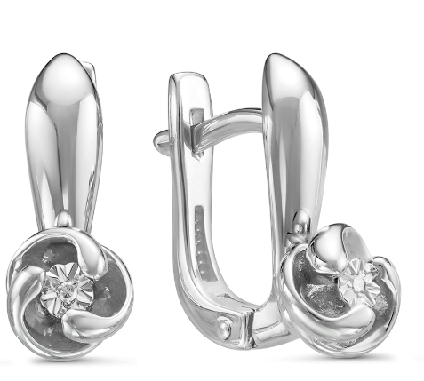 Серьги с бриллиантами 02-10-5301(с)