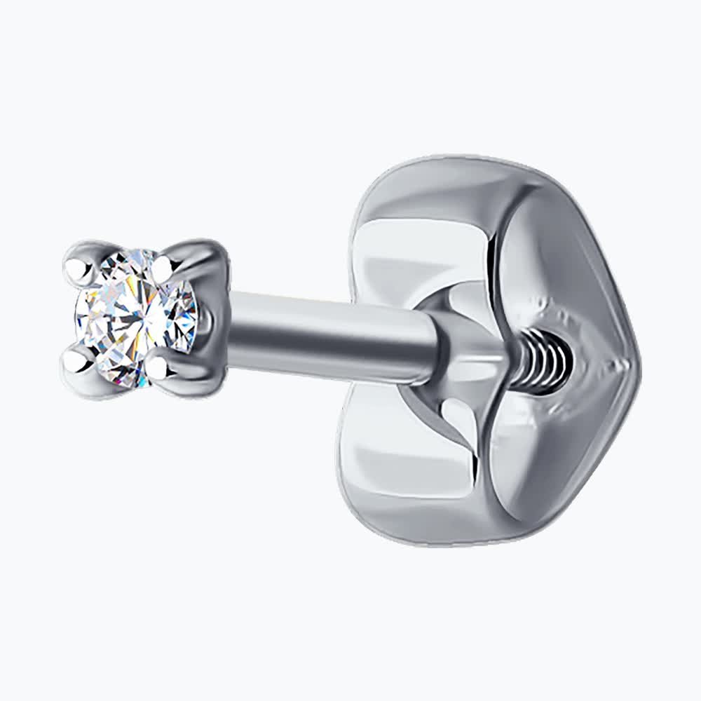 Серьга с бриллиантом 52-227-01926-1 №25 42