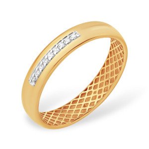 Кольцо обручальное с бриллиантами