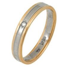 Кольцо обручальное с бриллиантами