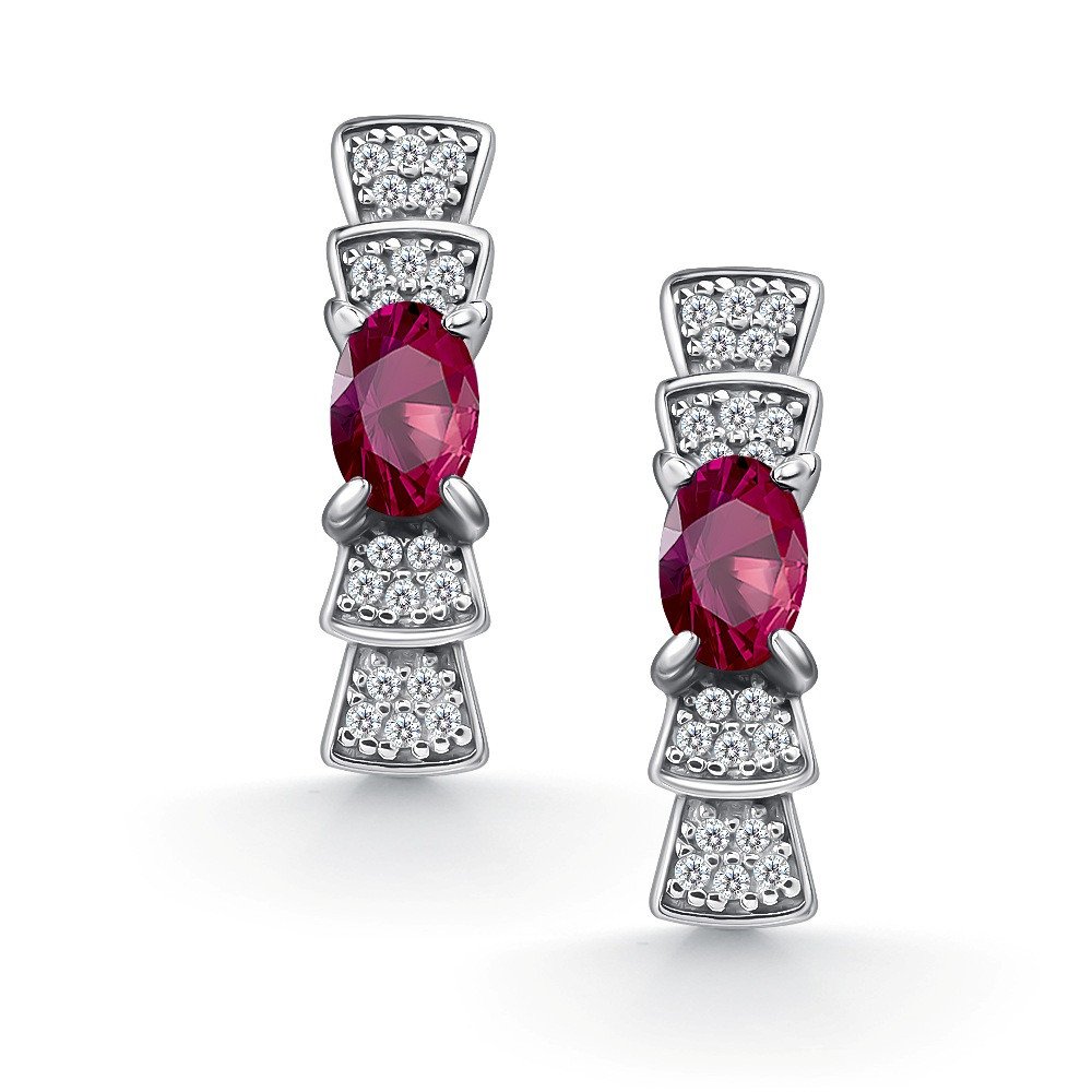 Серьги с рубином 02-5186/000Р-00