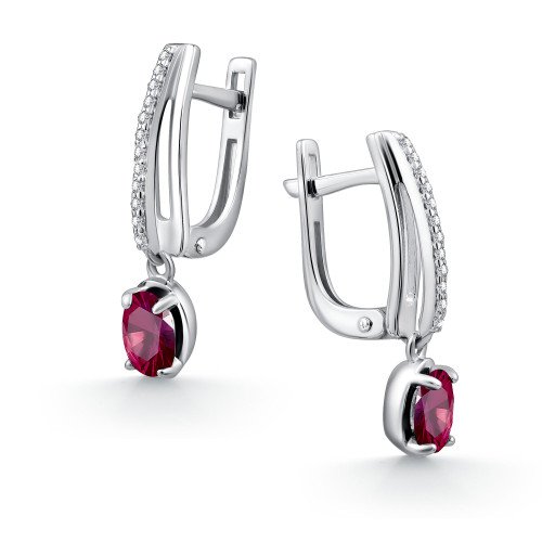 Серьги с рубинами