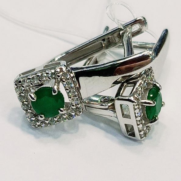 Серьги с изумрудами 02-4561/000И-00