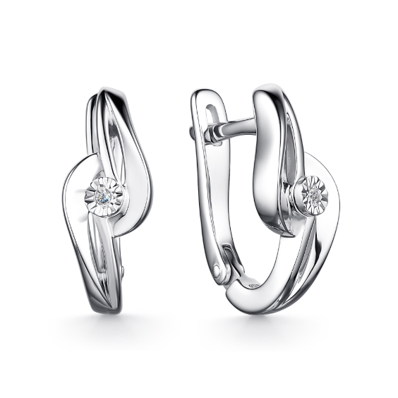 Серьги с бриллиантами 02-2377/000Б-00
