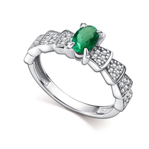 Кольцо с изумрудом