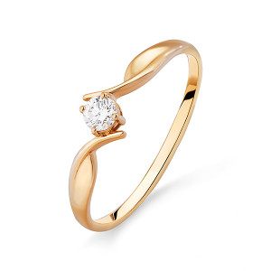 Кольцо с бриллиантом