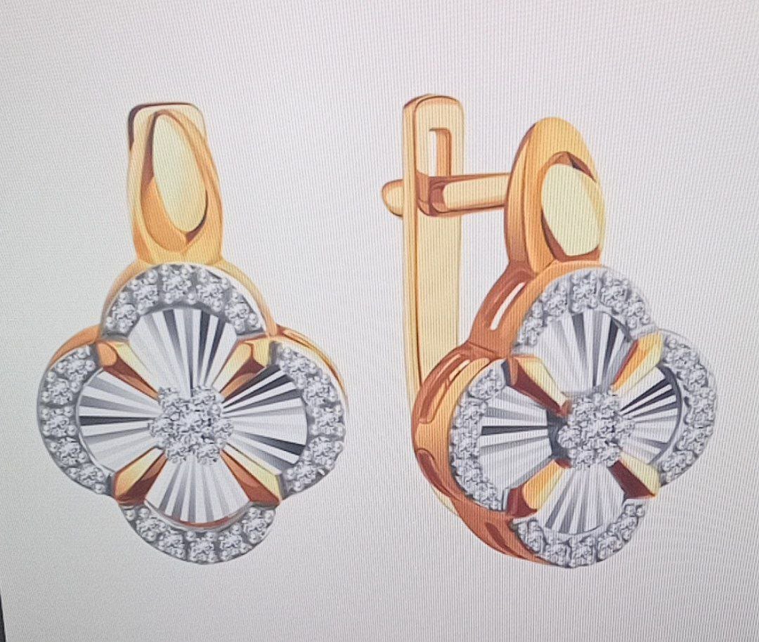 Серьги с бриллиантами Т14662Г566