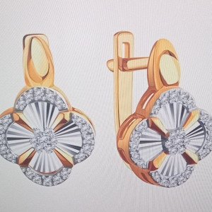 Серьги с бриллиантами