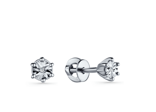 Пусеты с бриллиантами 12-10-5006(с)