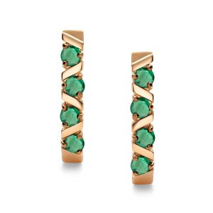 Серьги с изумрудами