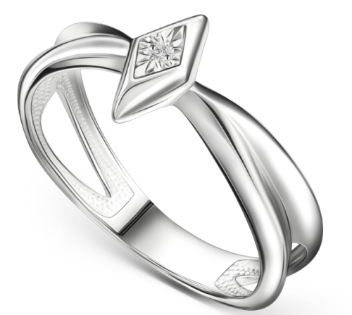 Кольцо с бриллиантом