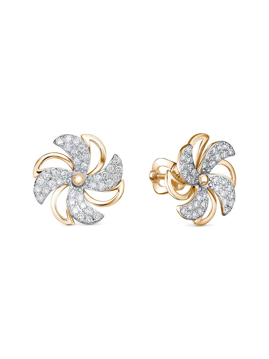 Пусеты с бриллиантами 40274-12-10