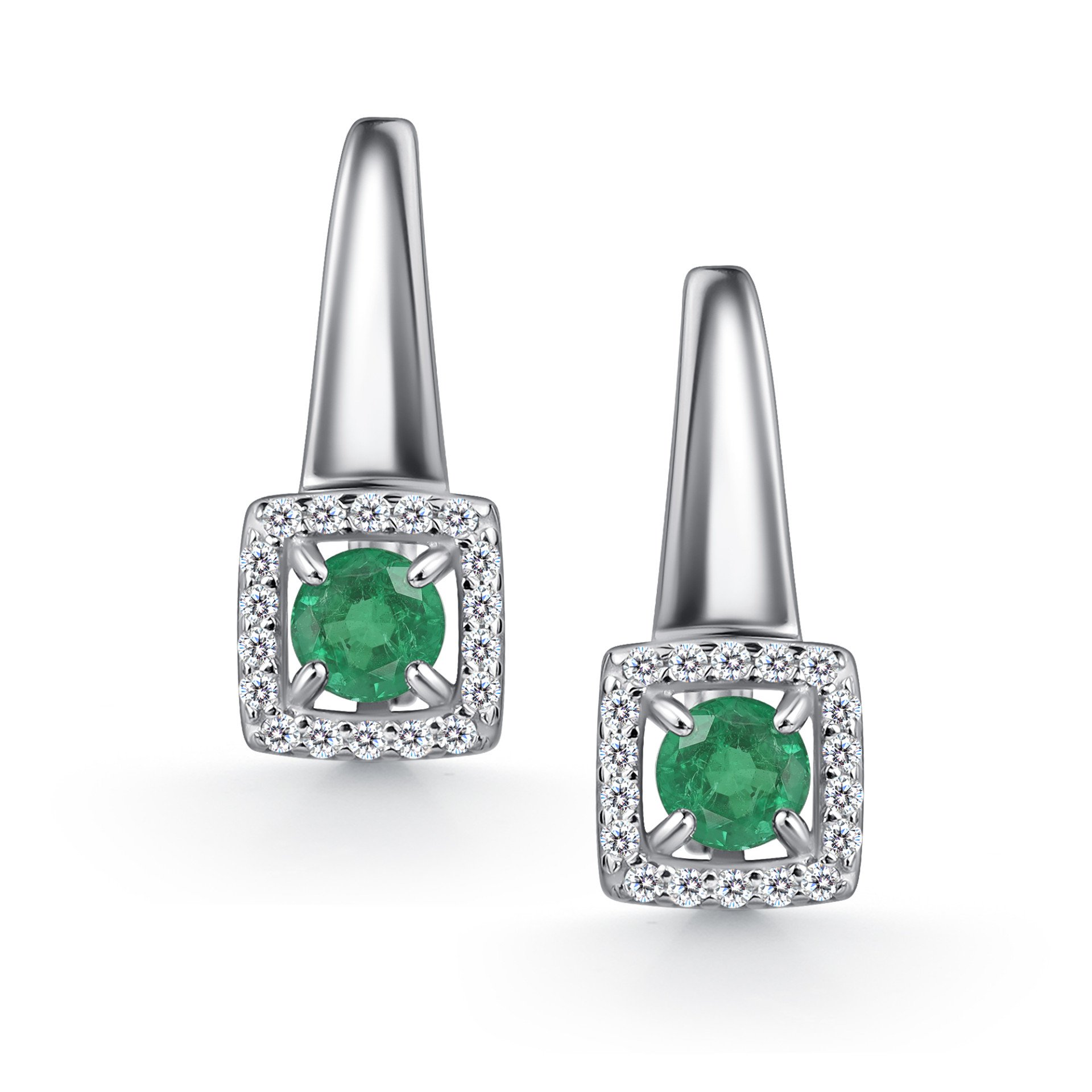 Серьги с изумрудами 02-4561/000И-00