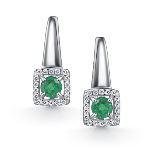 Серьги с изумрудами