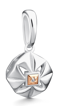 Подвеска с бриллиантом 03-5522/000Б-00