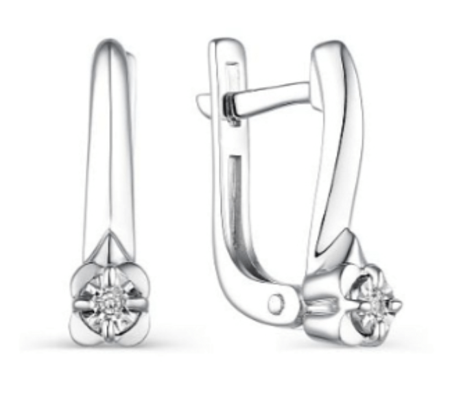 Серьги с бриллиантами 02-1842/000Б-00