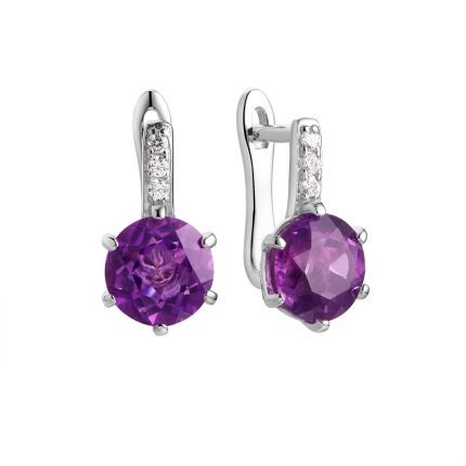 Серьги CZ-E00573-X-W-Pur-X-W