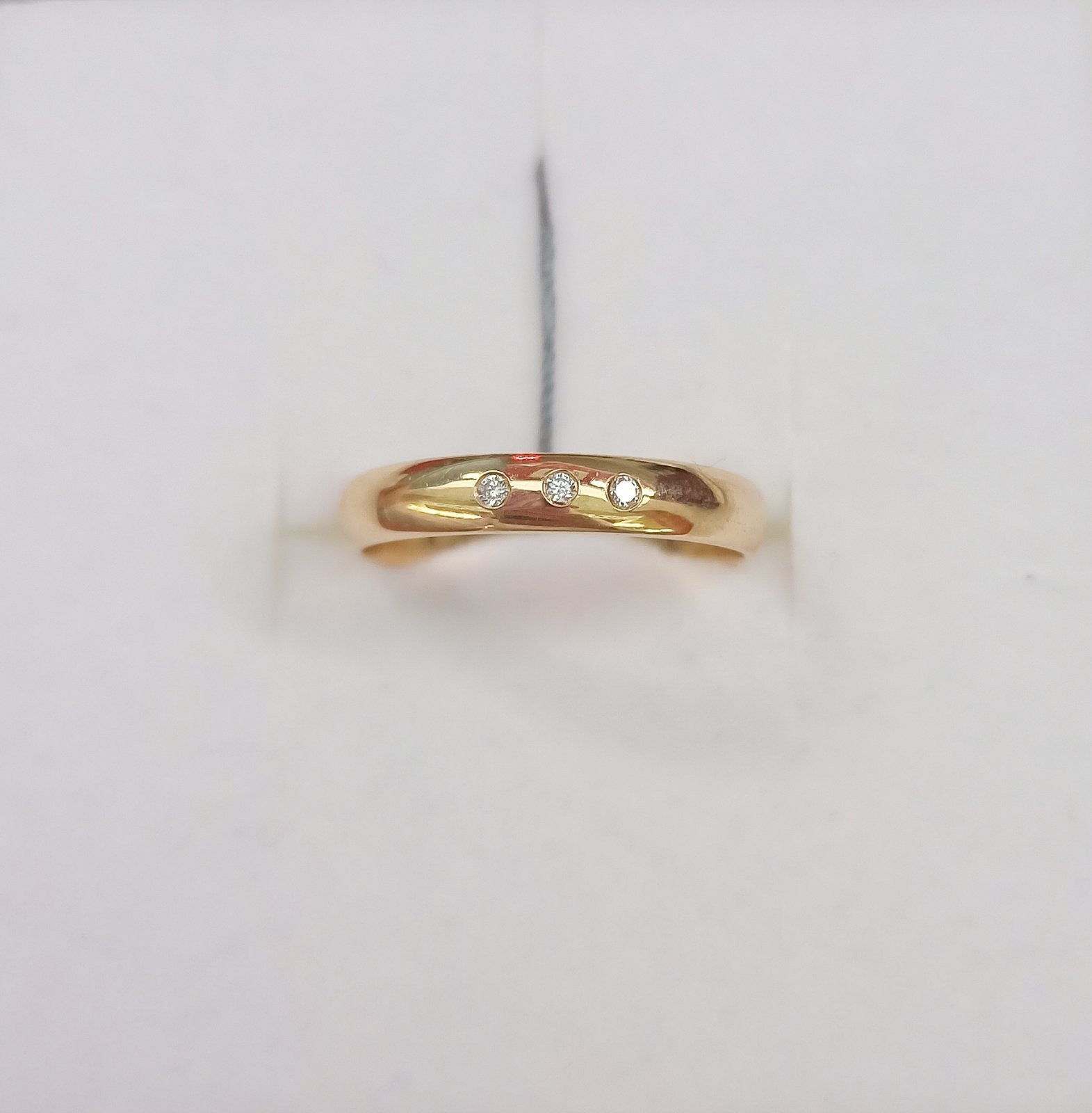 Кольцо обручальное с бриллиантами 1А 1015-1